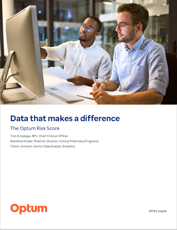 Data that makes a difference white paper cover showing to male coworkers looking at computer screen