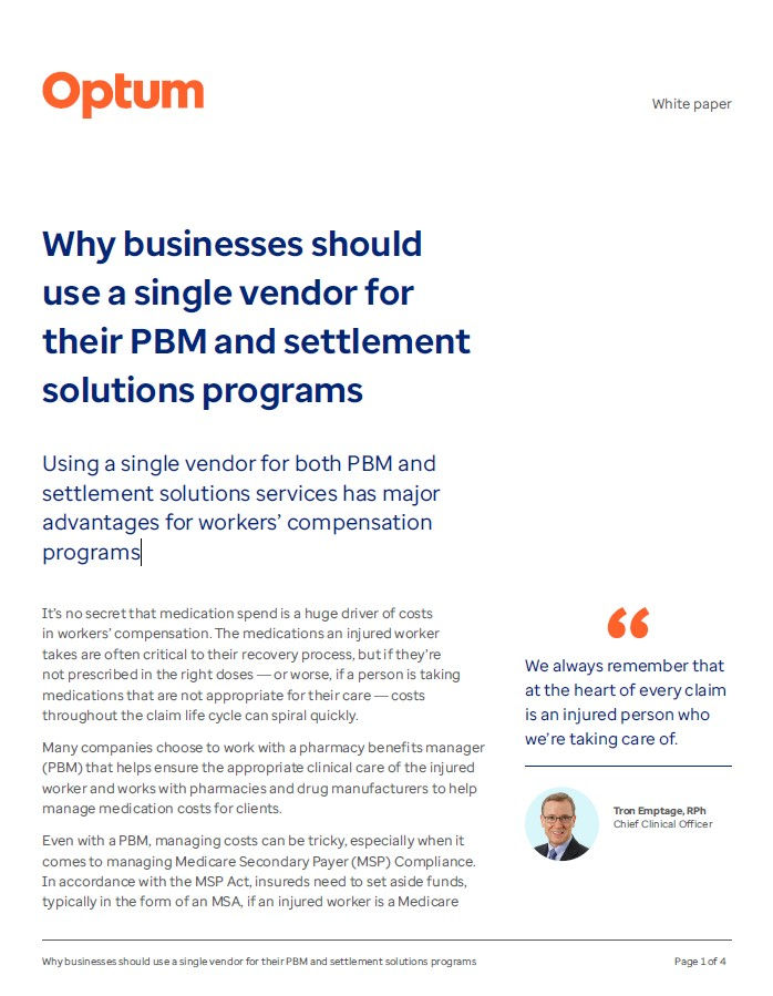Why businesses should use a single vendor for their PBM and settlement solutions programs